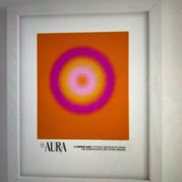 ❤️ URBAN OUTFITTERS MAMBO ART STUDIO ORANGE AURA ART PRINT AND FRAME - Picture 1 of 3